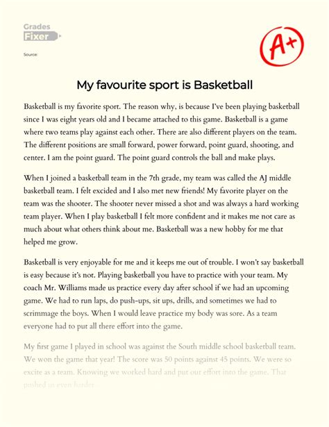 my favourite sports player speech.